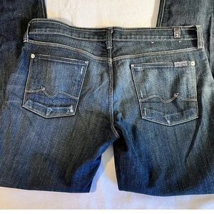 7 For All Mankind Skinny Jeans Womens Size 30x33 Dark Wash Low Rise